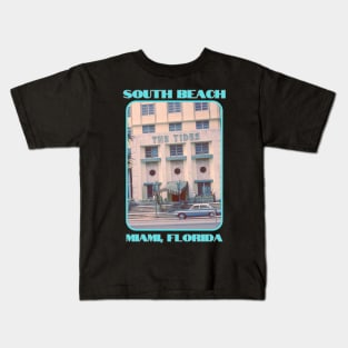 Retro Hotel Miami Beach, Florida Kids T-Shirt